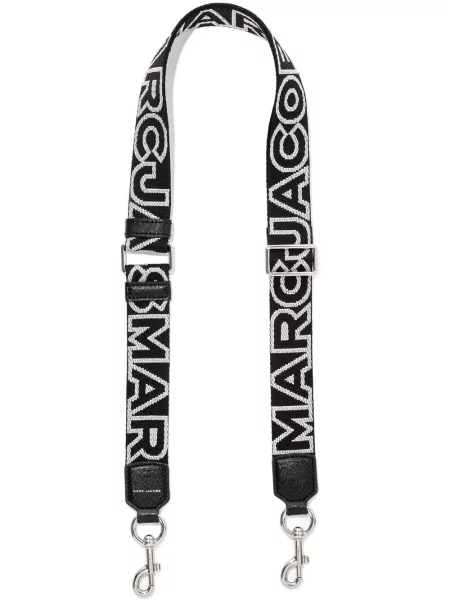 Geantă de mână Marc Jacobs cu bretele subțiri cu autograf negru