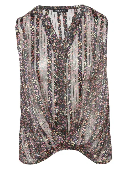 KOROSHI Bluza zlata / oranžna / svetlo roza črna