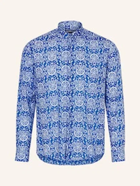 Vilebrequin Košile Slim Fit modrá bílá