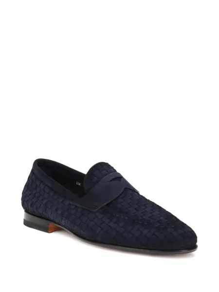 Pantofi loafer Santoni albastru