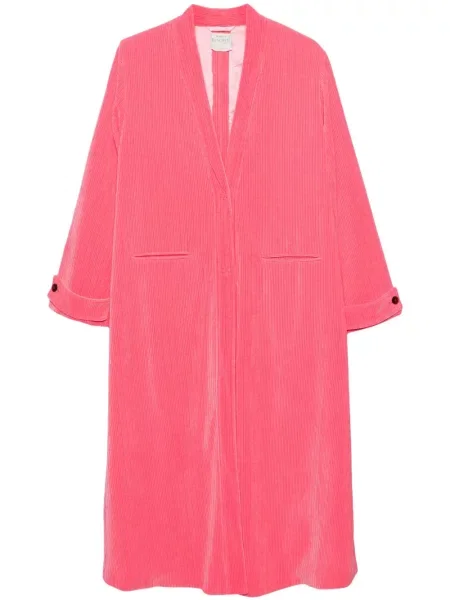 Palton Forte_forte de catifea cord roz