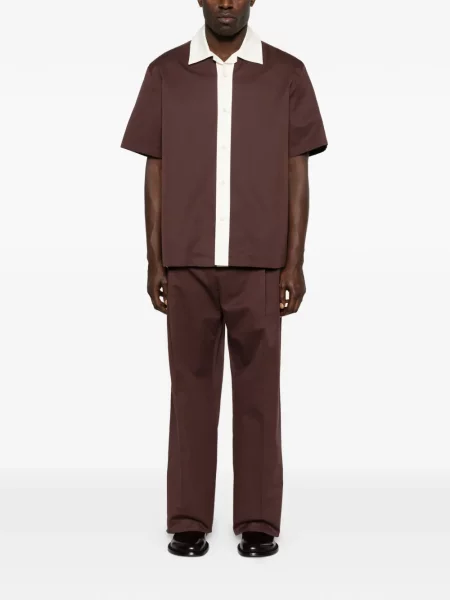 Cămașă Jil Sander scurtă maro