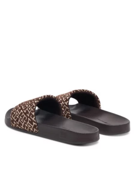 Tommy Hilfiger Natikači Th Monogram Pool Slide rjava