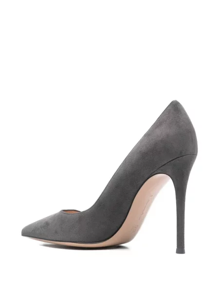 Pantofi cu toc Gianvito Rossi din piele de căprioară gri