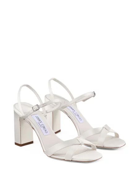 Презрамки сандали Jimmy Choo с катарама бяло