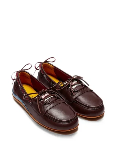 Pantofi loafer Lili Curia din piele roșu