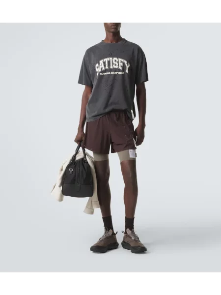 Tricou Satisfy cu imagine din jerseu gri