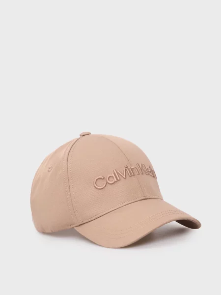 Вишита кепка Calvin Klein бежева