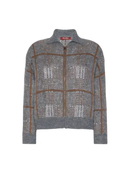 Kardigan Max Mara Studio wełniany szary