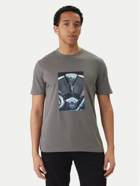 HUGO T-Shirt Dostino szary