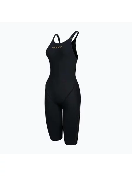 Costum de baie întreg pentru femei FINA Approved Performance Gold Kneeskin black/gold negru