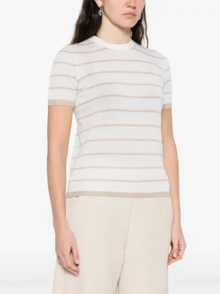 Tricou Max Mara cu dungi alb