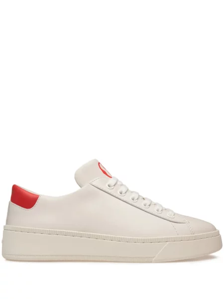 Sneakerși Bally din piele cu imagine alb