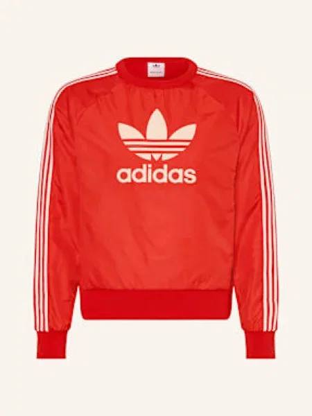 Bluza nierozpinana Adidas ze ściągaczem czerwona