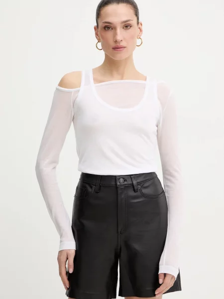 Majica z dolgimi rokavi Pinko bela