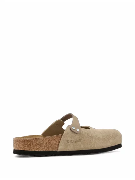 Papuci tip mules Birkenstock din piele de căprioară