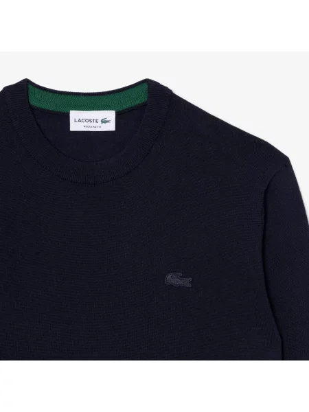 Свитер Lacoste с круглым вырезом синий