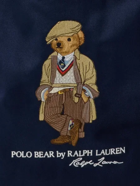 Chiloți Polo Ralph Lauren din țesătură twill cu autograf cu glugă albastru