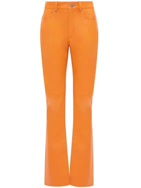 Pantaloni Jw Anderson din piele portocaliu