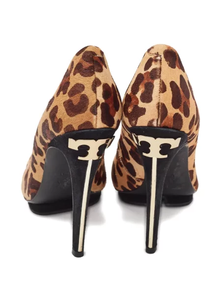 Pantofi cu toc Tory Burch cu imagine cu model leopard maro