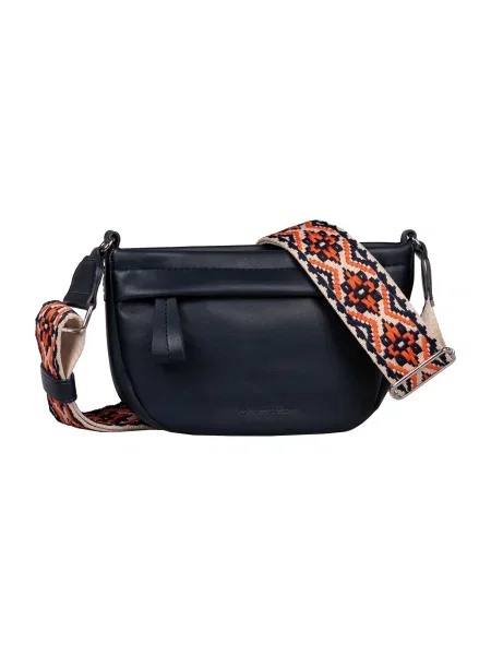 TOM TAILOR Geantă de umăr Palina / albastru închis / portocaliu bej