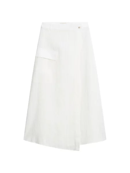 Midi-suknja Woolrich karirana bijela