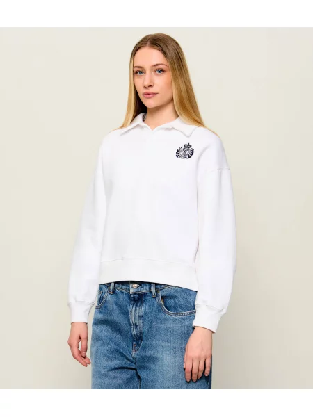 Sporty&Rich Tenisz póló NY Crest | Oversize fit fehér