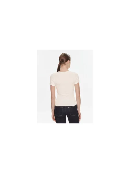Tommy Jeans T-shirt Badge Krem bijela