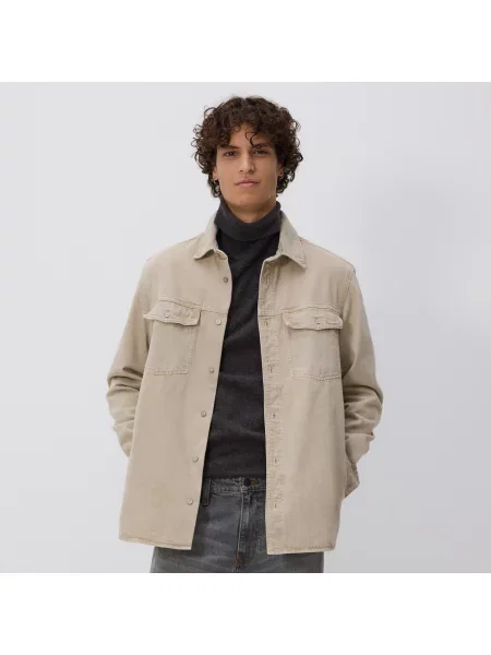 Reserved Džínová košile comfort fit světle šedá