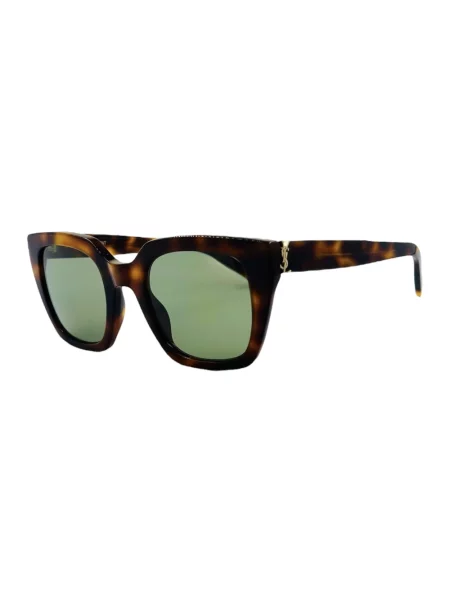 Okulary przeciwsłoneczne Saint Laurent brązowe