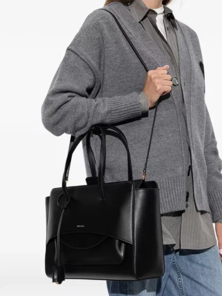 Geantă shopper Hidesins din piele negru