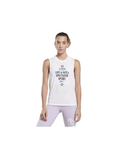 Grafički majica Reebok Sport crna