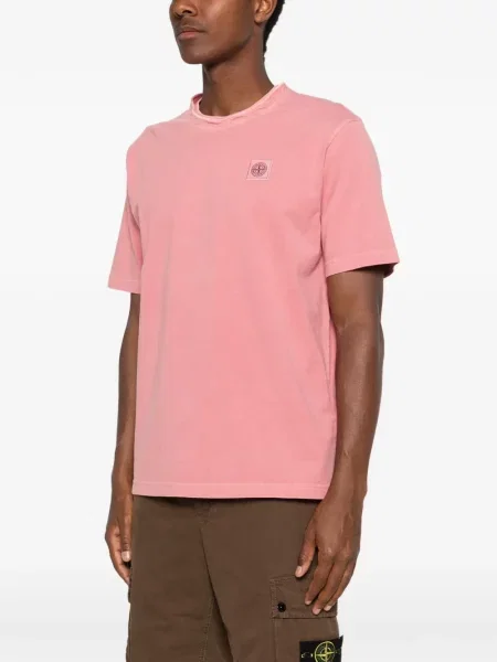Tricou Stone Island cu strasuri roz