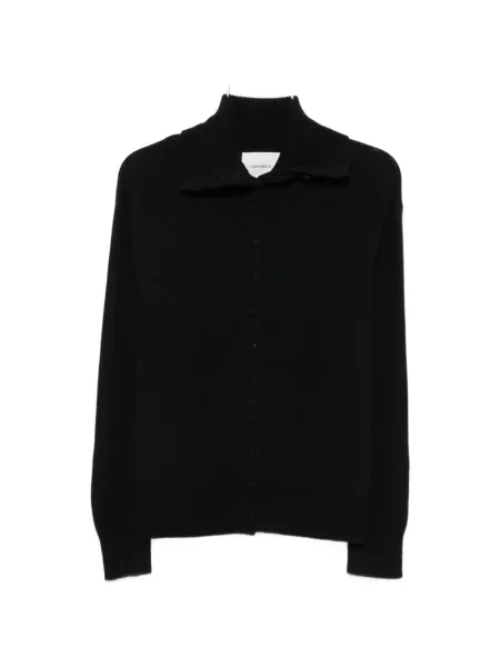 Gulerat cardigan Lisa Yang negru