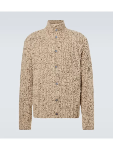 Cardigan God's True Cashmere din cașmir bej