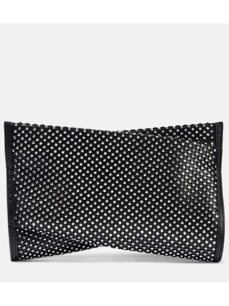 Usnjena pisemska torbica Christian Louboutin črna