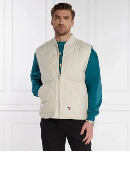Tommy Jeans Szteppelt mellény ENTRY bézs