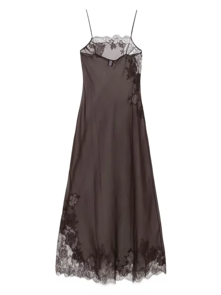 Rochie Carine Gilson de mătase maro