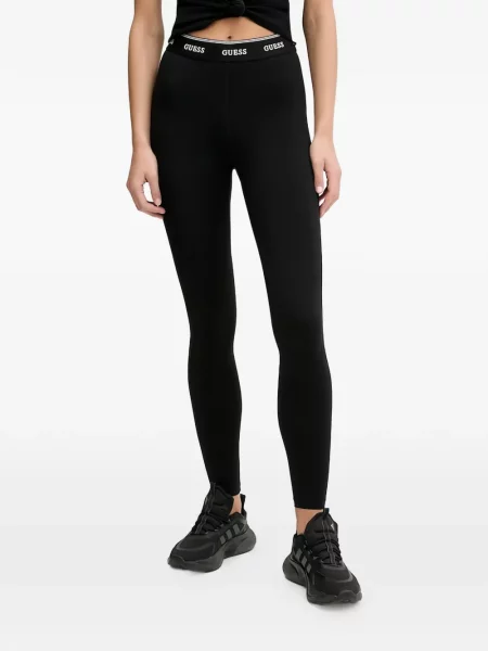 Leggings Guess cu autograf negru