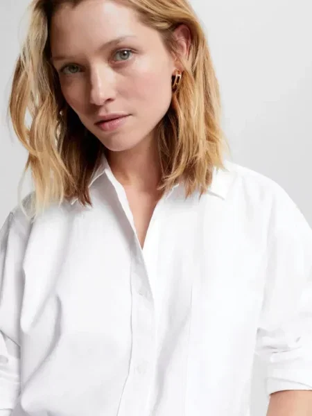 Рубашка Tommy Hilfiger из твилла белая