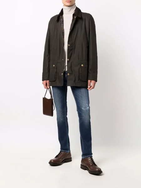 Vaškuotas striukė Barbour žalia