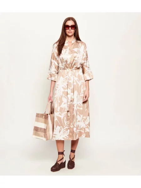 Joseph Ribkoff De satin rochie cu cordon bej