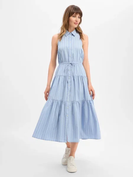 Ralph Lauren Sukienki Kobieta XS Woven-Sukienki-Y/D Broadcloth niebieski