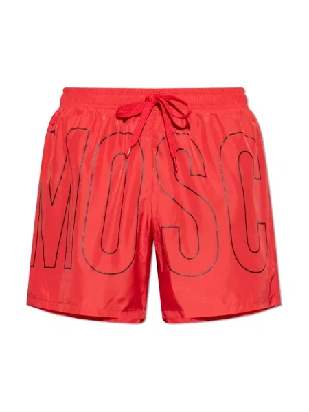 Kąpielówki Moschino z logo czerwone
