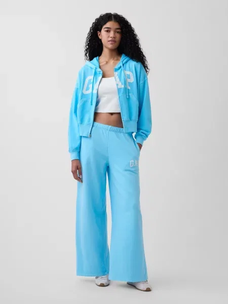 Szerokie spodnie dresowe Gap białe