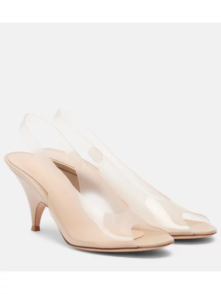 Sandale Gianvito Rossi din piele slingback bej