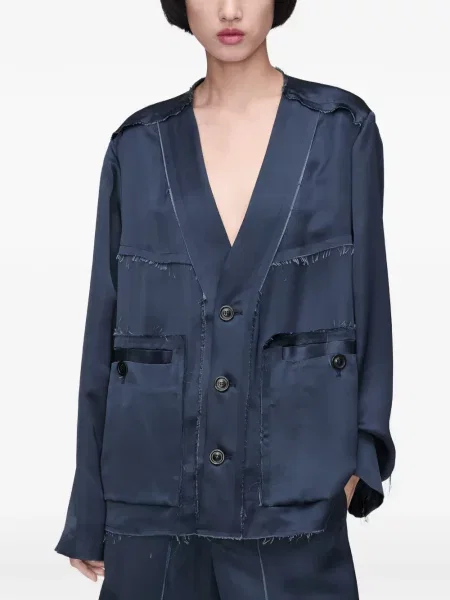 V-nyakú dzseki Maison Margiela kék
