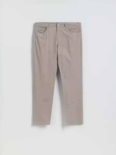 Reserved штани slim fit кавовий 