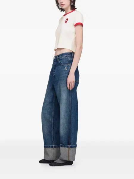 Blugi Marc Jacobs cu aplicații albastru