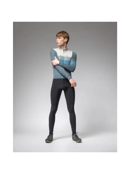 Koszulka rowerowa Alé Wool Line szary niebieski S biały